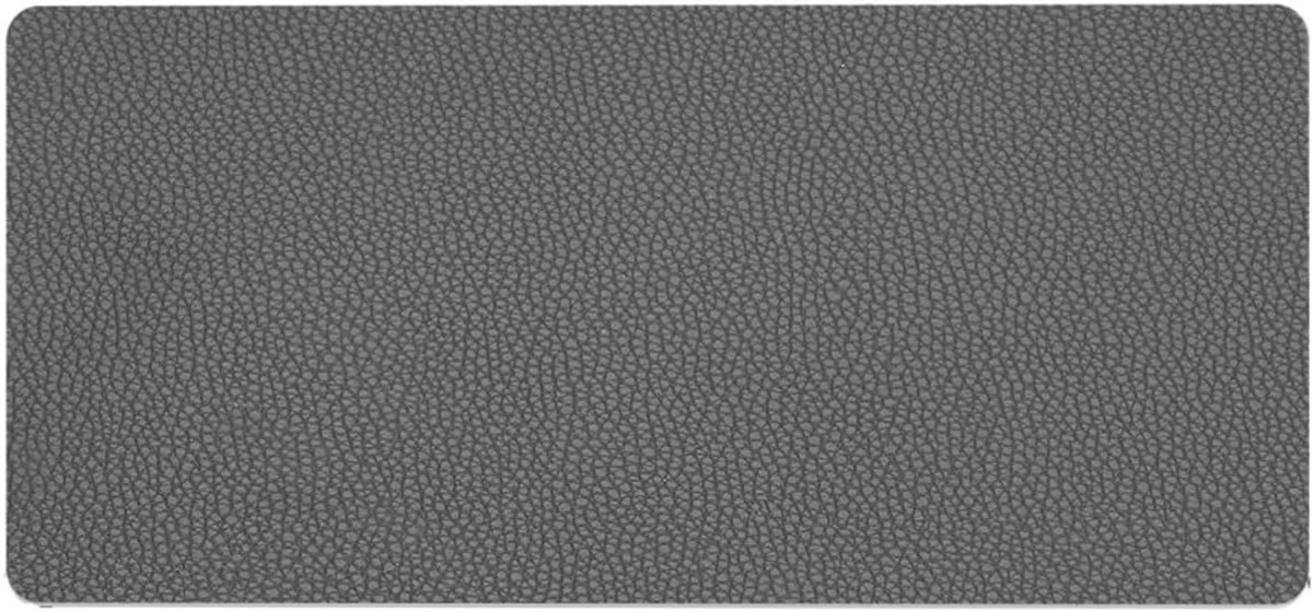Bureaumat PU-leer - Beschermende mat - Werkplek organiseren - Glad oppervlak - 90 x 45 cm - Grijs