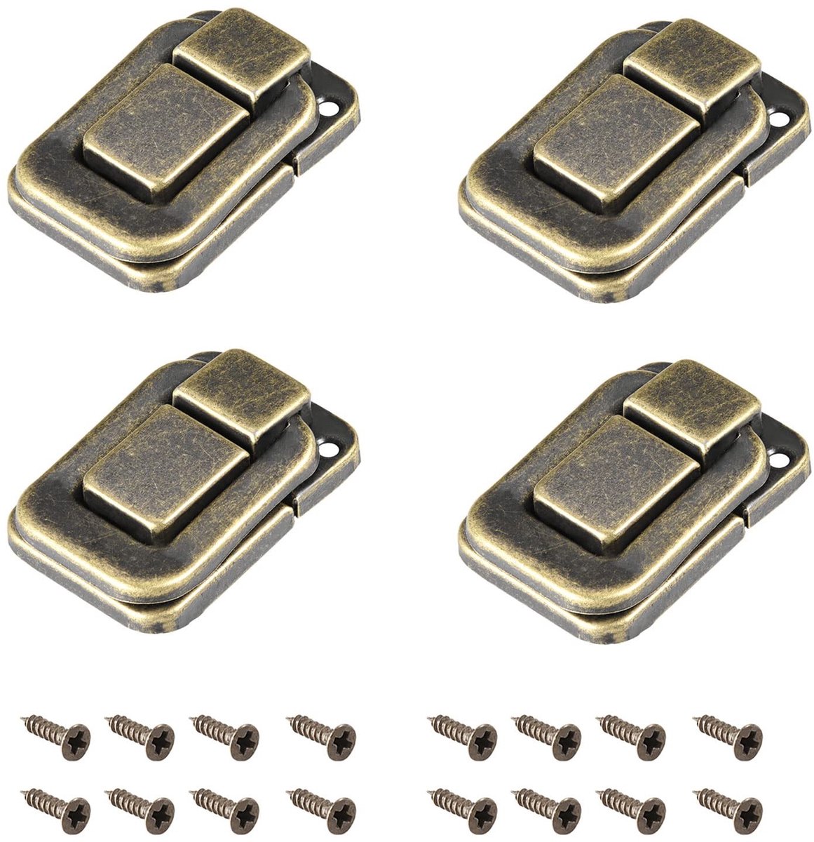 Dailygoods - Schakelslot 48 mm x 32 mm 4 Stuks IJzeren Kliksluiting