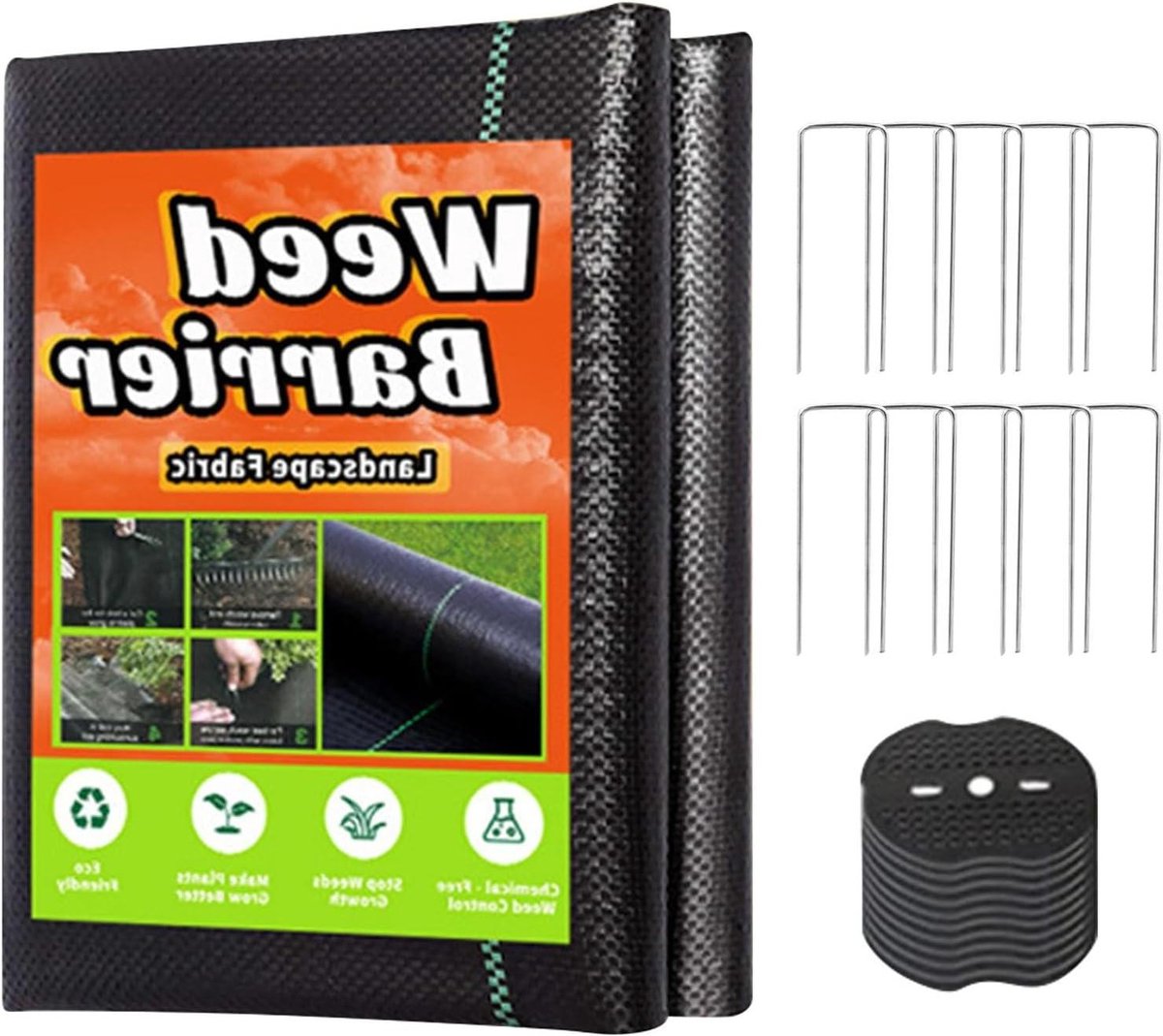 Grasblokkerende stof - Bodembedekker Tuin - Onkruid Vrij Houden - Geweven Geotextiel - 10 Meter Lengte - Zwart