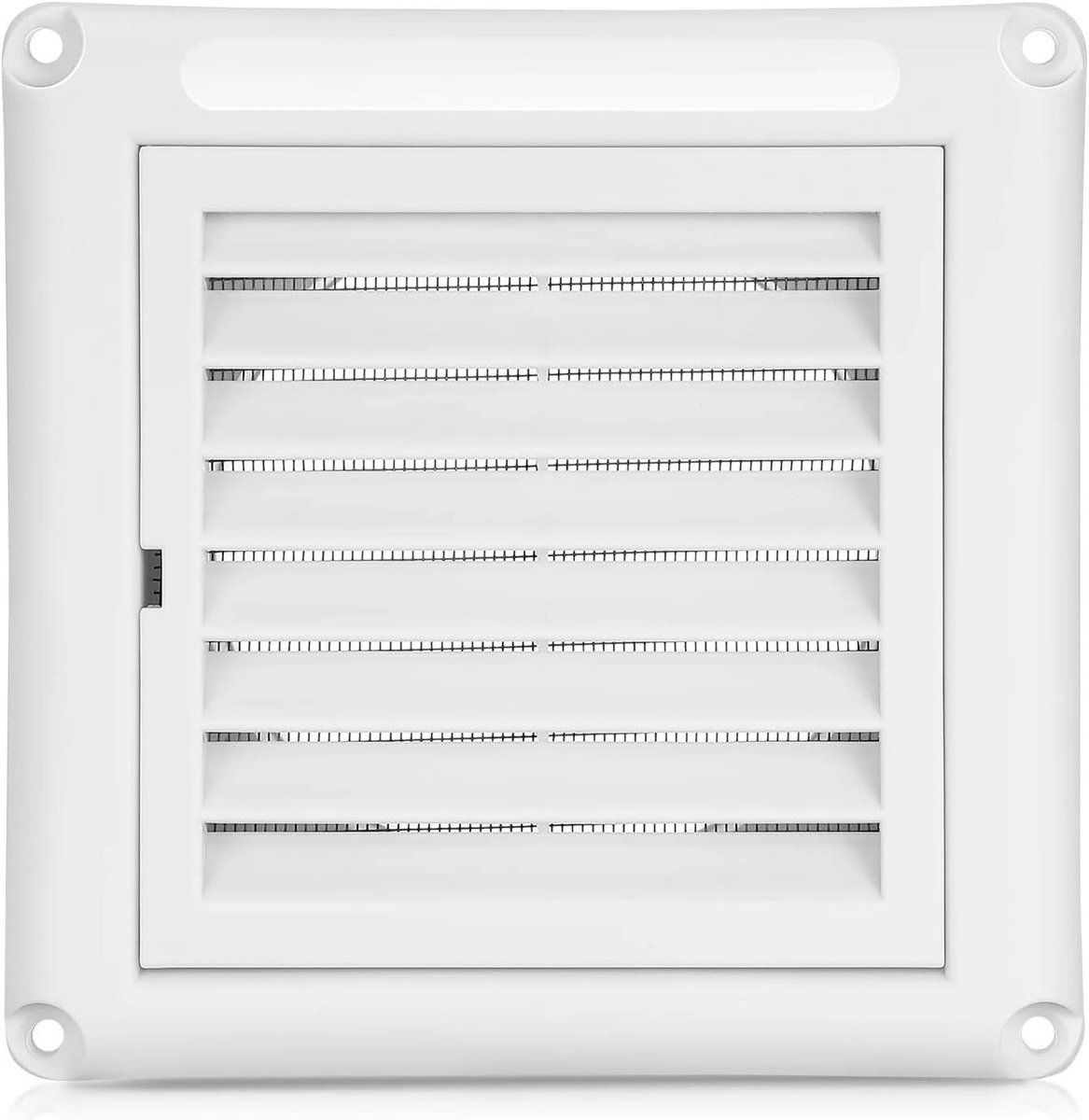 Ventilatierooster - Lucht afdekking - Luchtcirculatie verbeteren - Geïntegreerd klamboe - 10 x 10 cm - Wit