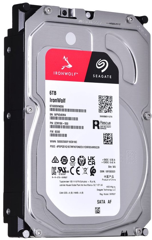 Seagate IronWolf - Interne harde schijf - NAS HDD - 256MB Cache - 6 TB — afbeelding 2