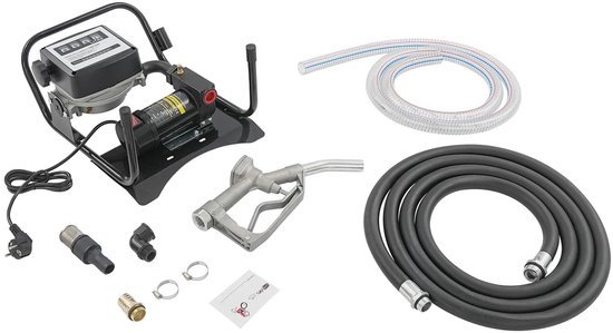 Brandstofpomp elektrisch - Dieselpomp - Oliepomp - Tank pomp - Vulpomp - 45L/min - Literteller - 3600 RPM - metalen frame — afbeelding 5