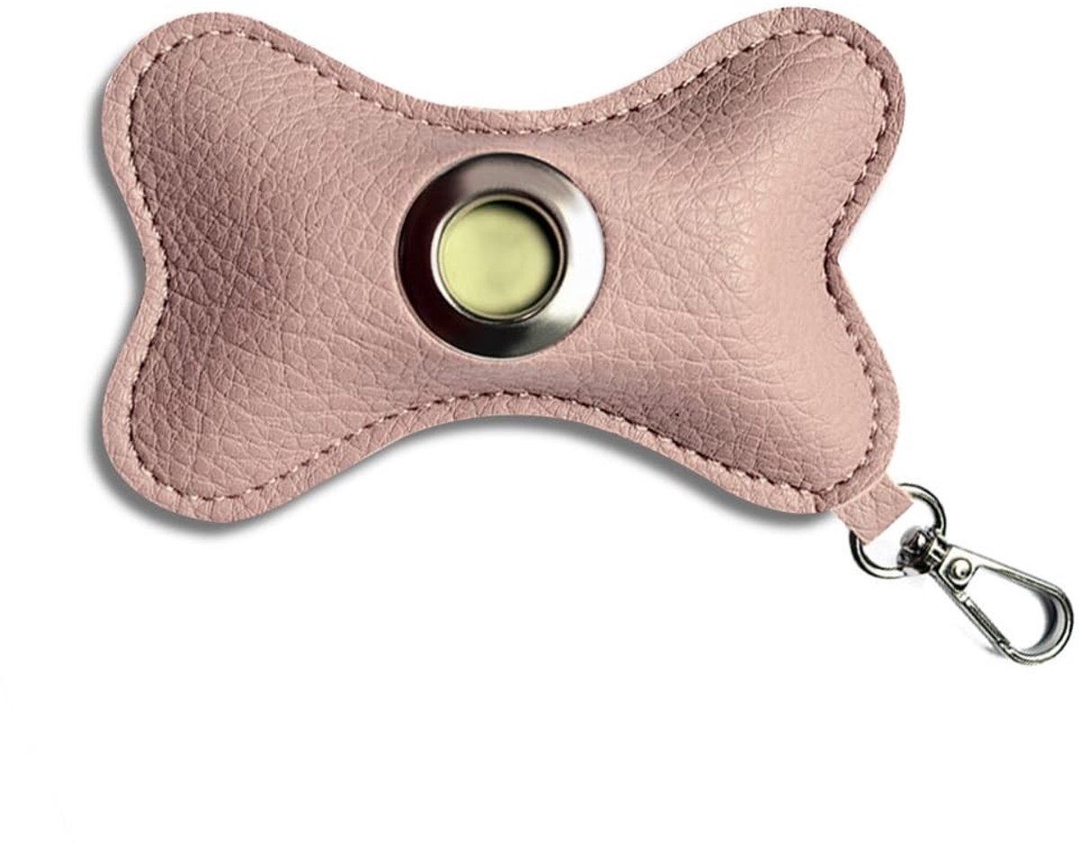 Dailygoods- Hondenpoepzakhouder PU-leer - Hondenafvalzakdispenser - Karabijnclip - Lichtgewicht - Reisvriendelijk - Geschikt voor 1 rol poepzakken - Poepzakdispenser