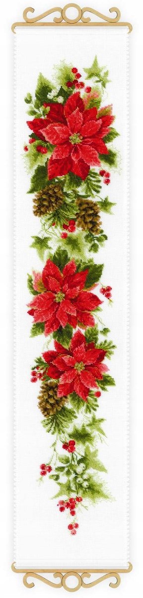 RIOLIS 1729 Kerstster Haakpatroon Borduurpakket 19x90 cm