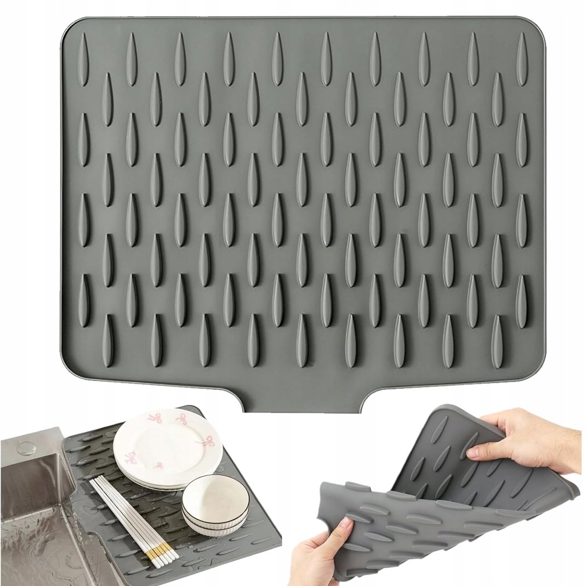 XXL Siliconen Afdruipmat voor Keuken - Hittebestendig & Antislip