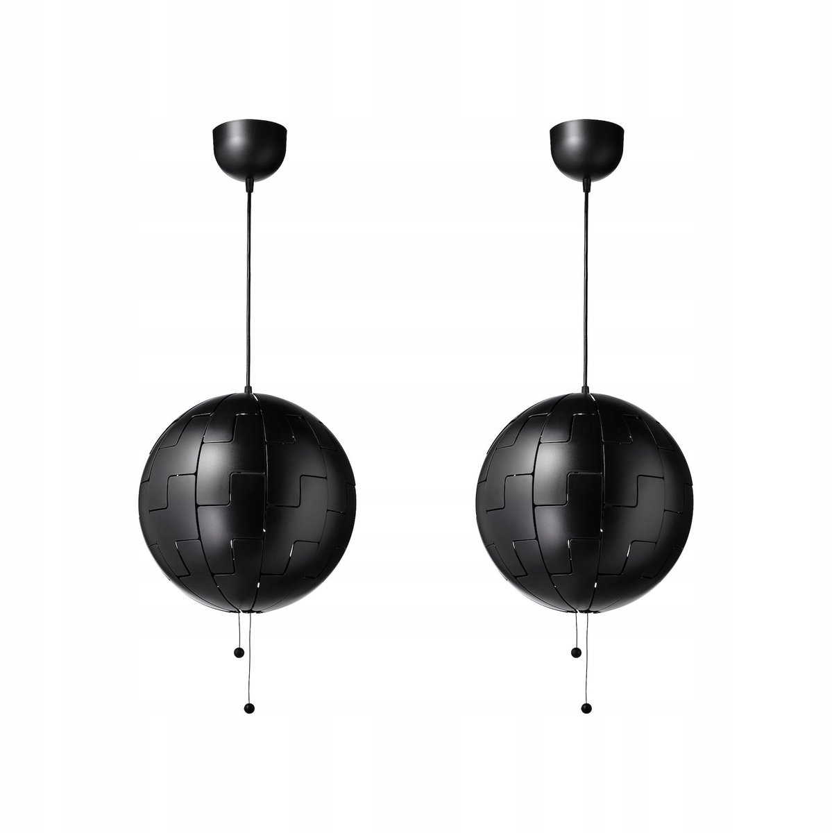 2x IKEA PS 2014 Hanglamp Zwart 35cm - Modern Design