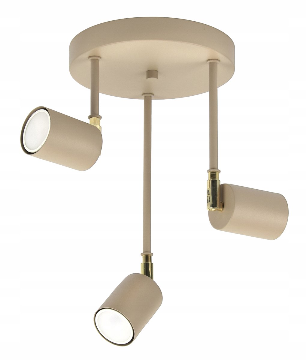 Plafond plafondlamp, beige GU10, kasjmier loftspot