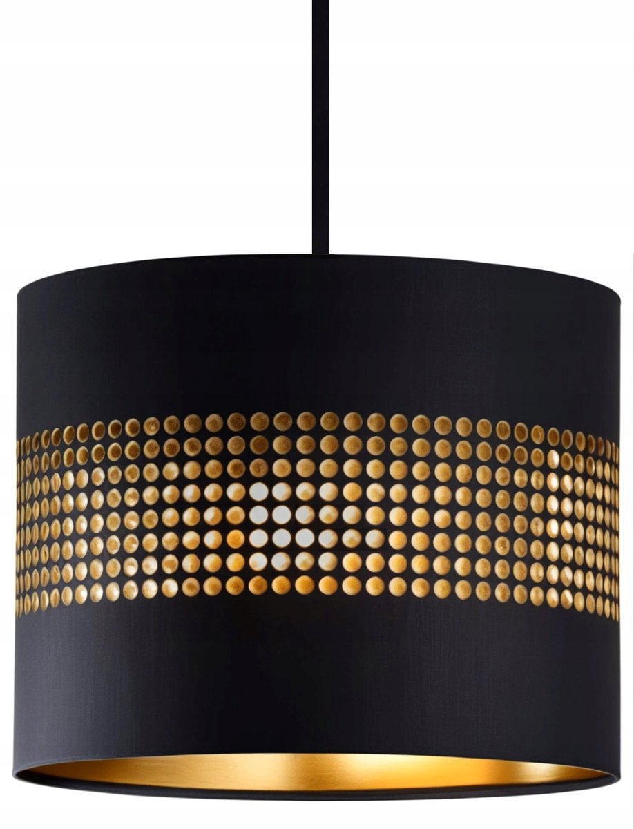 Luxe zwarte hanglamp met open geweven kap ORO Deluxe 25cm
