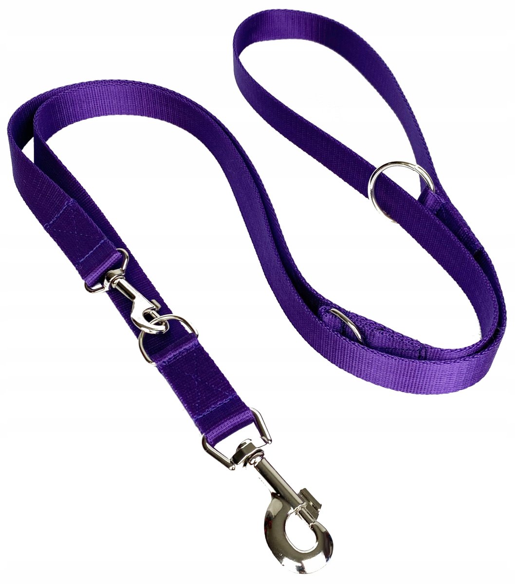Verstelbare Hondenlijn 120-200 cm, 25 mm breed, paars