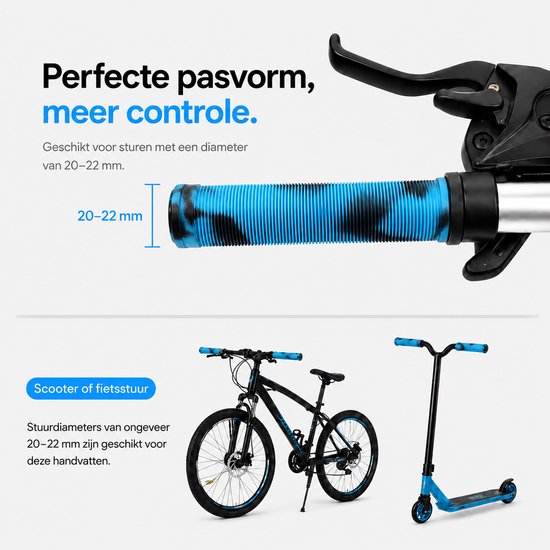 Suotu Stuntstep handvatten - Grips - Universal - Ergonomic Mountain Step Grip Set - Blauw van Suotu — afbeelding 2