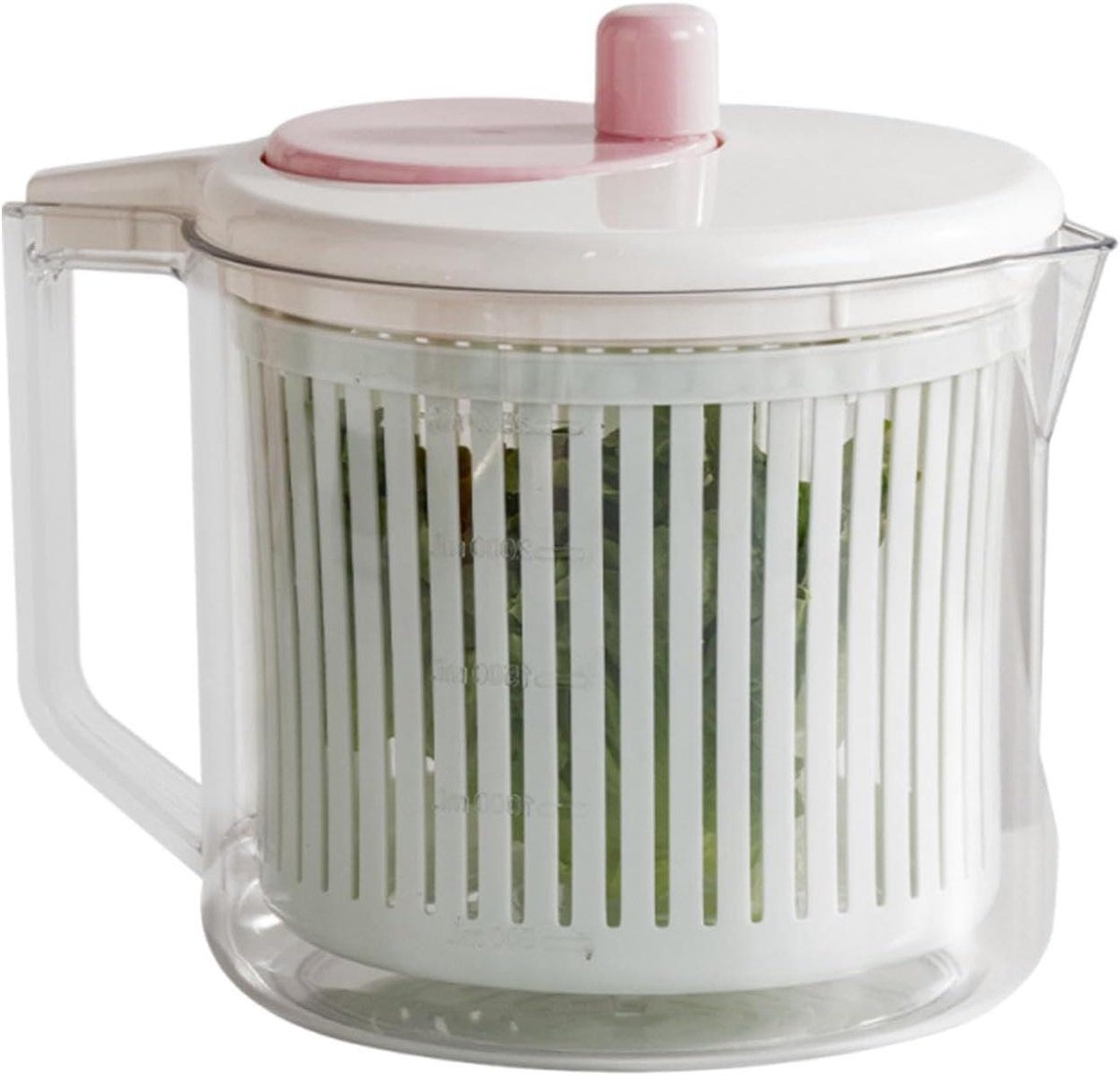 Fruit Centrifuge Kom - Groente Wasbak - Maaltijd Voorbereiding - Efficiënt Water Afvoeren - 23.5 cm - Wit