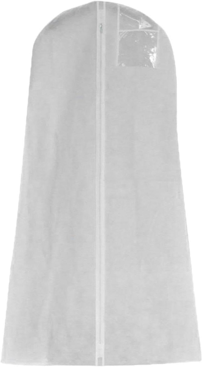 Kledinghoes Stof - Kleding Beschermer - Kleding Opbergen - Met Rits - 80 x 180 cm - Wit