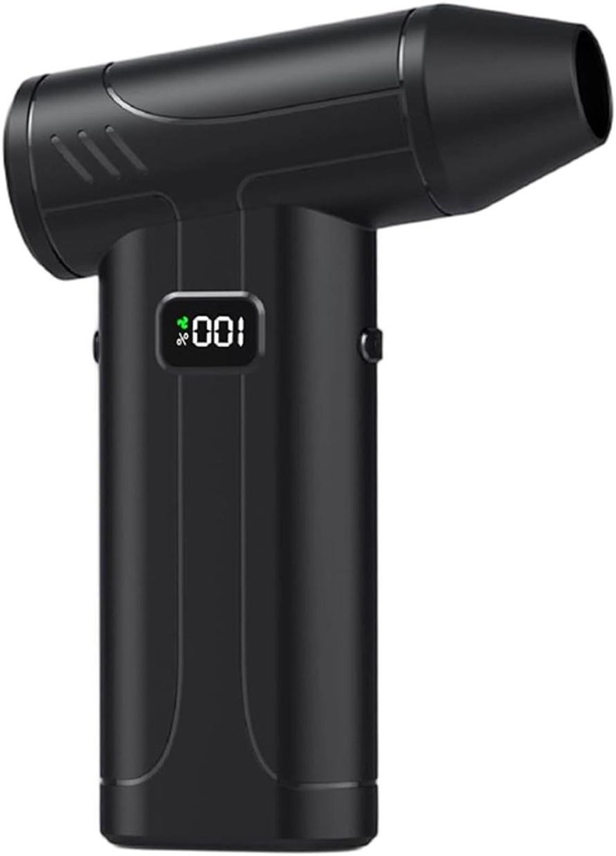 Perslucht Duster - Luchtblazer Stofzuiger - Elektronica Reinigen - 90000 RPM Motor - Compact Formaat - Zwart