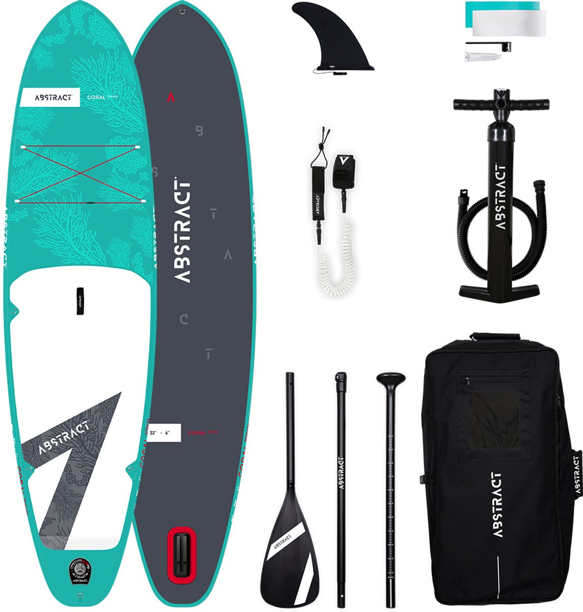 Coral Topaze opblaasbare sup-set – stand up paddleboard en kajak – 10'6 – 135 kg draagvermogen – topaaskleur