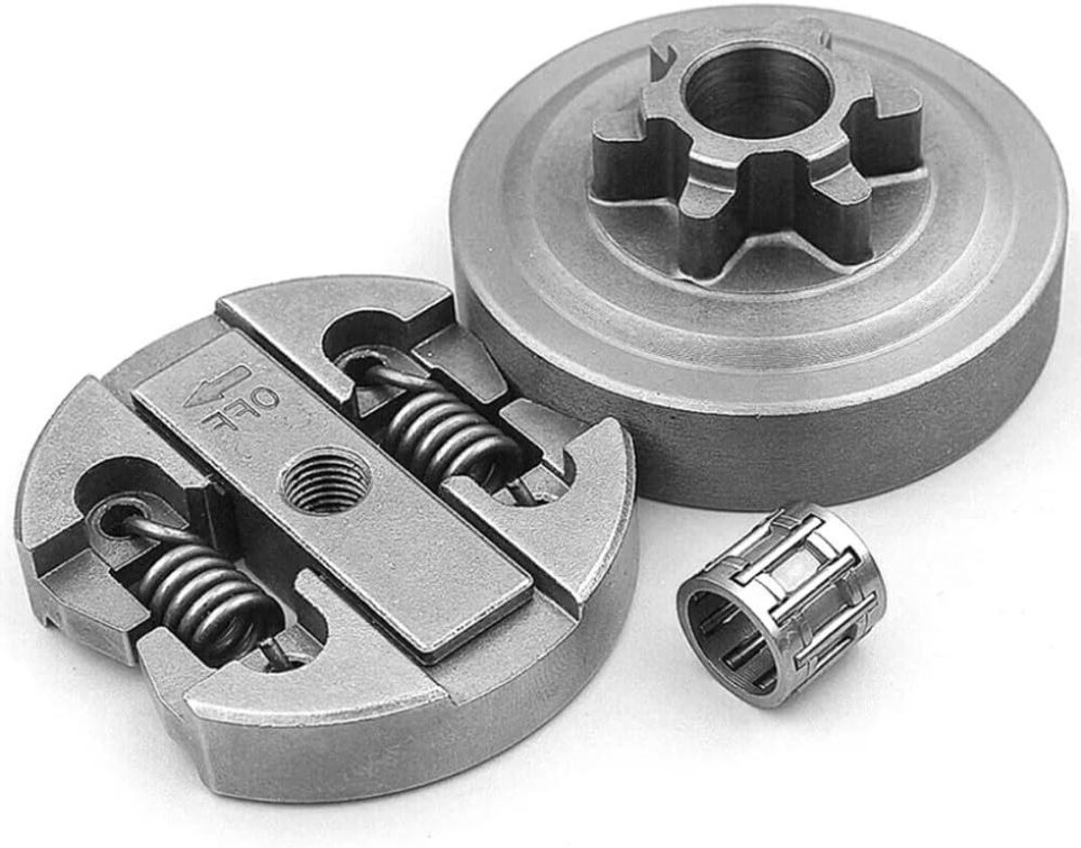 Koppelingstandwiel Drum - Naaldlager Kit - Kettingzaag Onderhoud - Metalen Constructie - 25cc Model - Zilver