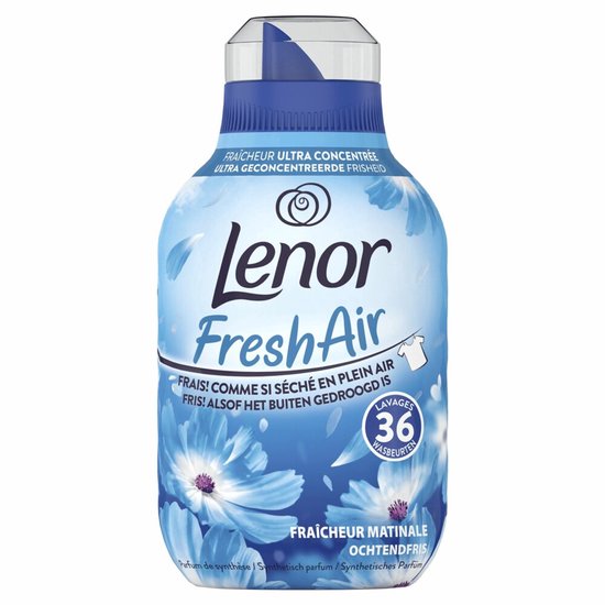 Lenor Fresh Air Adoucissant - Fraîcheur Matinale - 6 x 36 Lavages