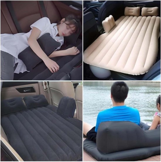 Autoluchtmatras - Reisbed Auto - Comfortabel Slapen - Op Maat Gemaakt - 135 cm Breed - Grijs — afbeelding 2