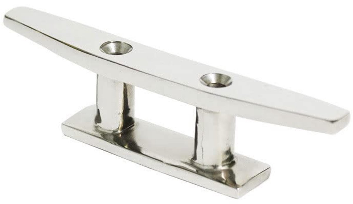 LIVIA HOME- Dock Cleat 4" - 316 Roestvrij Staal - Duurzaam - Marine Kwaliteit - Schroeven - Corrosiebestendig - Bootbevestiging