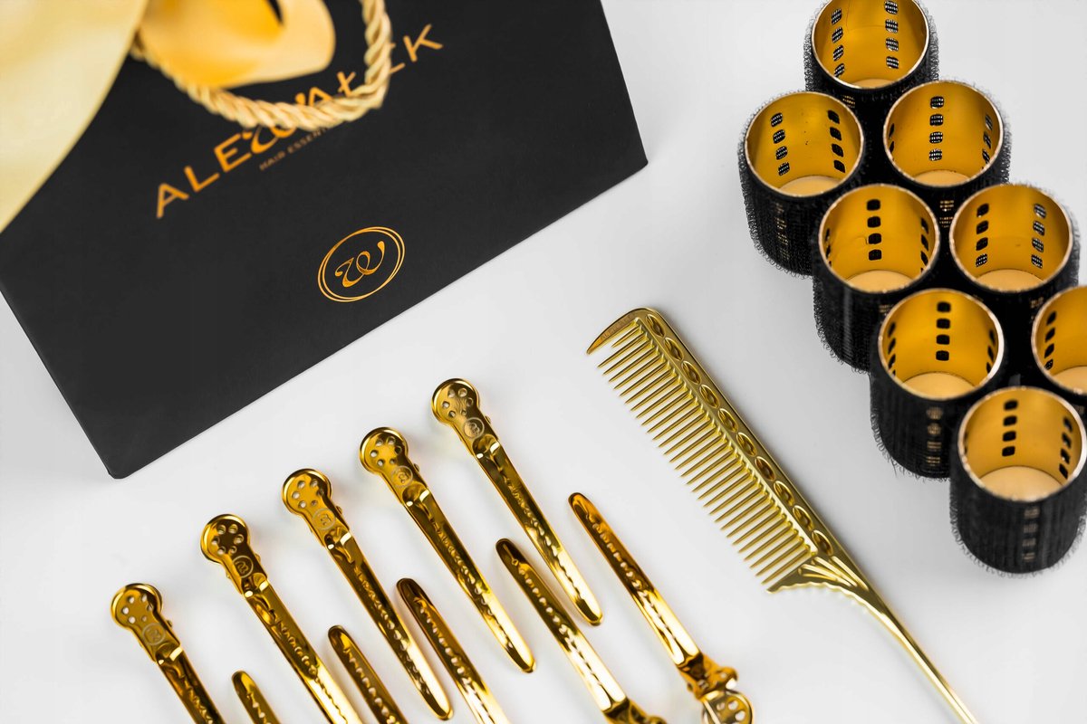 Gouden Haarrollersset met Klittenband & Luxe Accessoires
