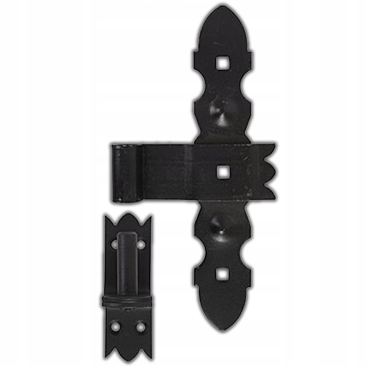 Kruisvormig Scharnier met Haak - 285mm - Zwart