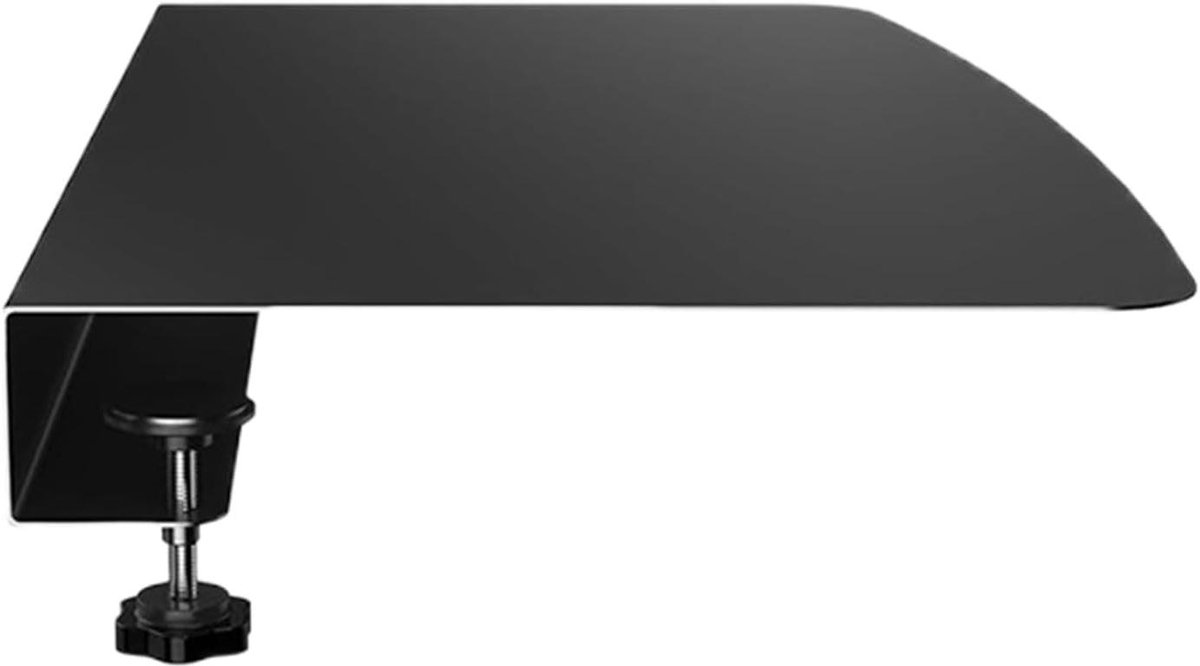 Bureau Verbreding - Werkplek Uitbreiding - Efficiënter Werken - Stabiele L-vorm - 45 x 27 cm - Zwart