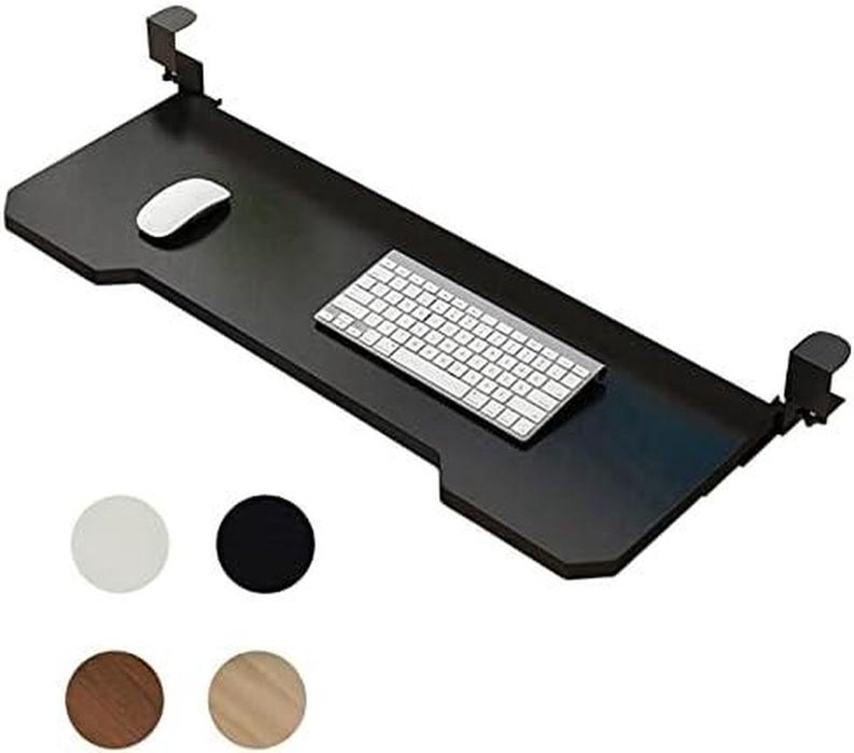 Toetsenbordlade Onder Bureau - Bureauverlenger Plank - Bureau Organisatie - Zonder Boren - Tot 75cm - Houtkleur