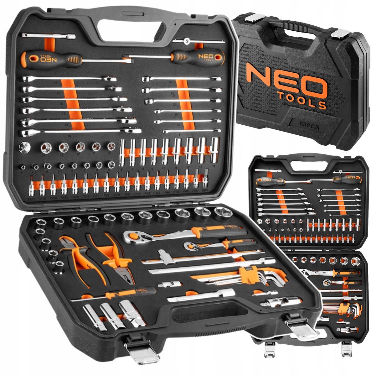 NEO TOOLS Doppelsleutelset 95 Delen in EVA-schuim