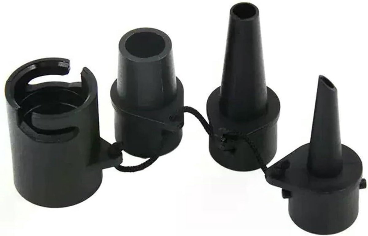 Luchtpomp Adapter - Opblaas Adapter - Watersporten Opblazen - Universeel Aanpasbaar - 6 Stuks - Zwart