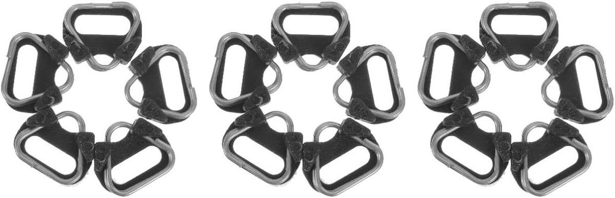 Camera Draagband Set - Polsband Connectoren - Veilig Camera Vervoer - Snelkoppeling Driehoek Gesp - 15 Stuks - Zwart