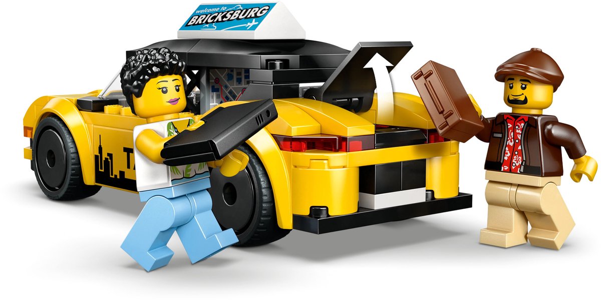 LEGO® City Gele Taxi - Modelautobouwset met 2 Minifiguren - Klassieke Speelgoedtaxi - 60487 — afbeelding 25