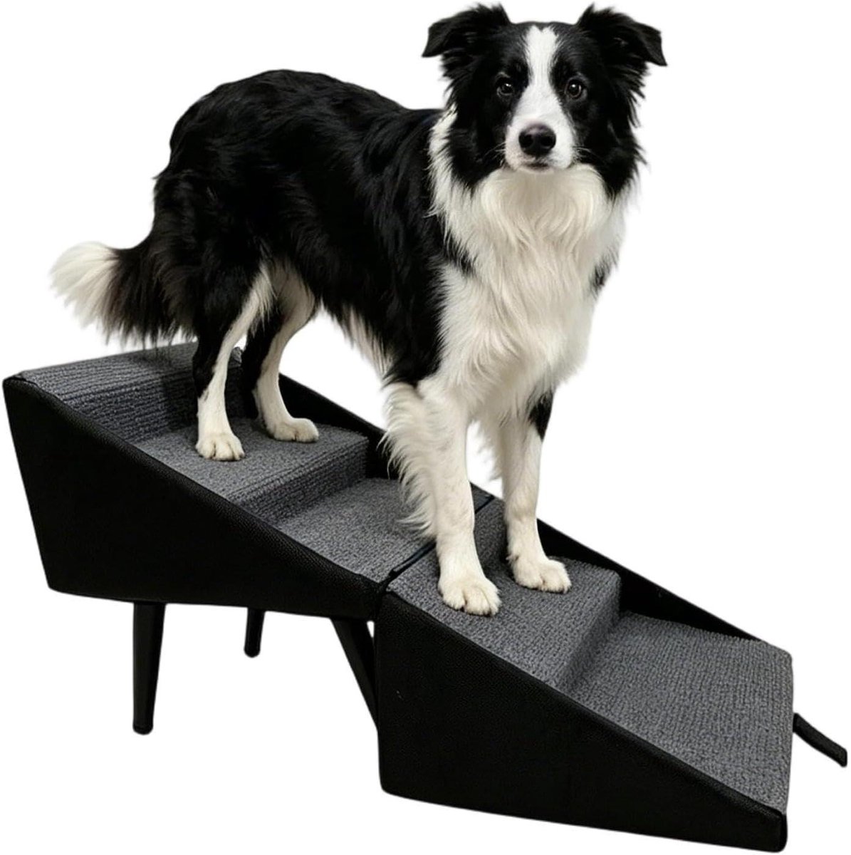 Huisdiertrap - Hondenopstapje - Veilig Klimmen - Verstelbare Hoogte - 62x37x32cm - Grijs