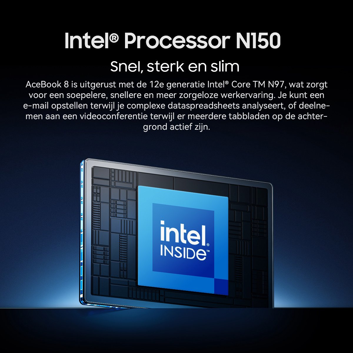 Blackview AceBook 8 Laptop - 15,6 inch Full HD - 16 GB RAM - 512 GB SSD - Intel N97 - Windows 11 Notebook - UHD Graphics - Grijs thumbnail 8
