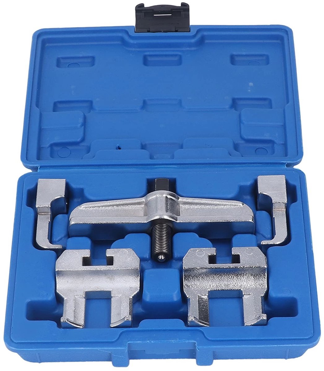 Dailygoods- Nokkenas Gereedschap 5 Stuks - Nokkenas Poelietrekker - Tandwiel Trekker - Auto Onderhoud Tool - Geschikt voor A4/A6/S6/A8/S8/RS4/RS6 - Inclusief Opbergdoos - Tandwieltrekker