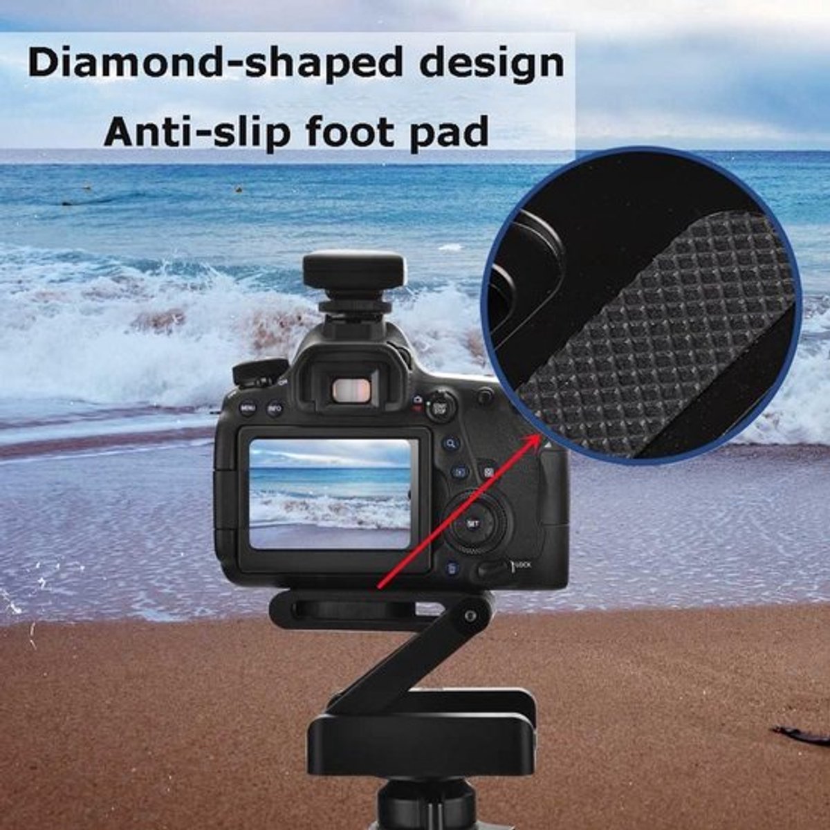 Z-vormige kantelkop statiefkop voor DSLR-camera met snelkoppelingsplaat