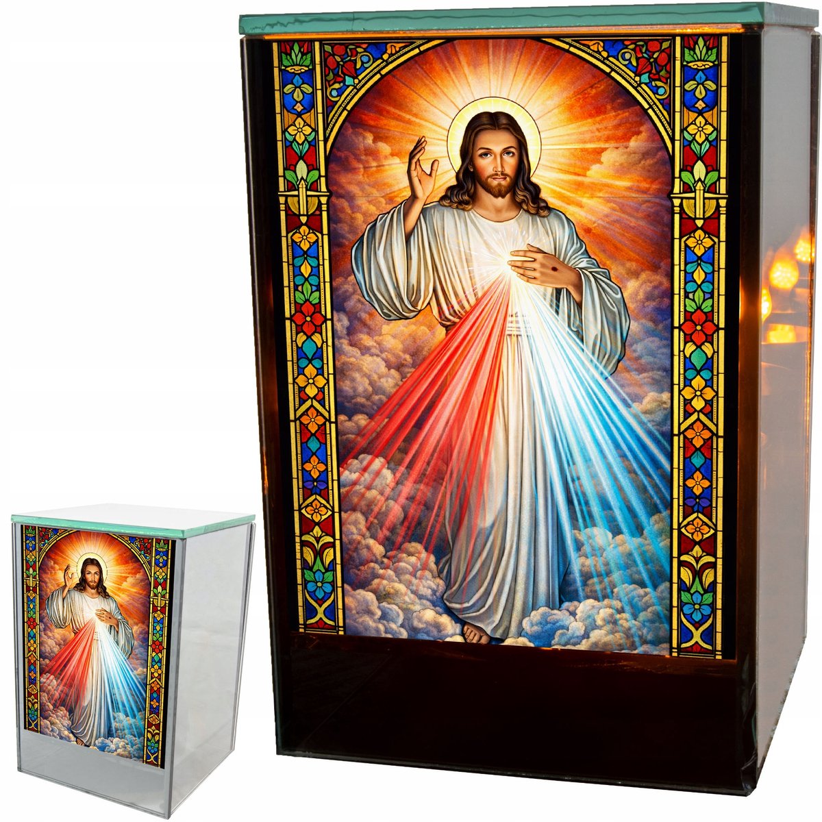 LED Graf Lantaarn met Oneindig Vlam Effect - Grote Decoratie