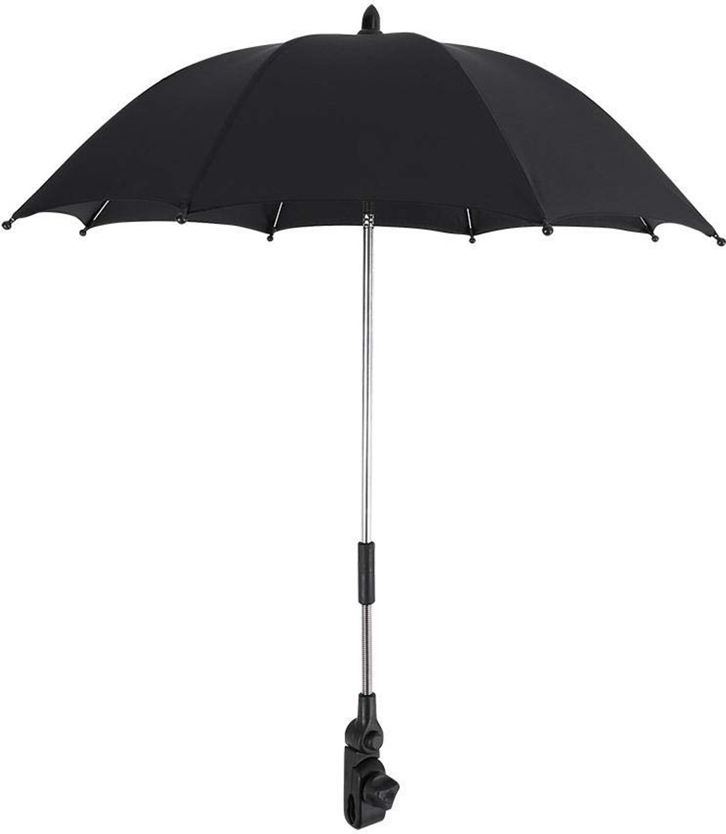 ZEYNOMAX- Kinderwagenparaplu met Buigzame Houder - Parasol voor Kinderwagens - Draaibare Klem - Diameter 61,5 cm - Bescherming tegen Zon en Wind - Opvouwbaar en Draagbaar