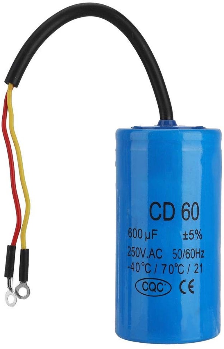 ZEYNOMAX- Condensator 250V AC 600uF - Aanloopcondensator - Hittebestendig - Lichtgewicht - Duurzaam - Betrouwbare isolatieprestaties - Motorcondensator