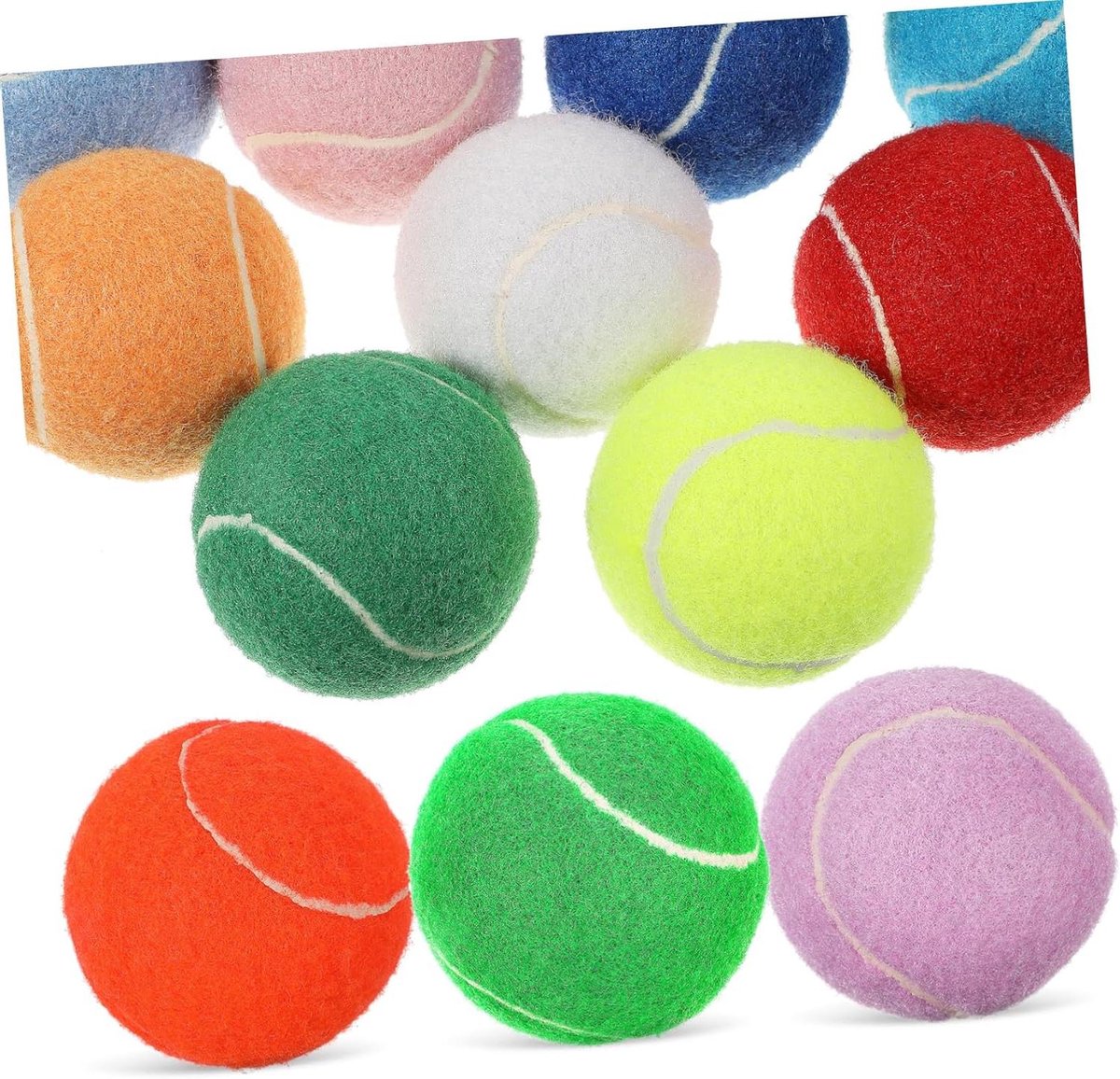 Puppy Tennisballen - Hondenballen Set - Training en Vermaak - Duurzaam Rubber Materiaal - 12 Stuks - Multicolor