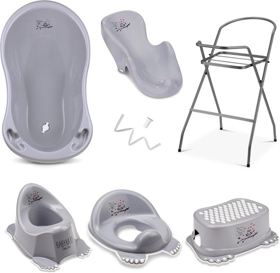 Baby Badje Set - Babybad met standaard - Veilig badderen - TÜV-gecertificeerd - 86 cm - Wit — afbeelding 4