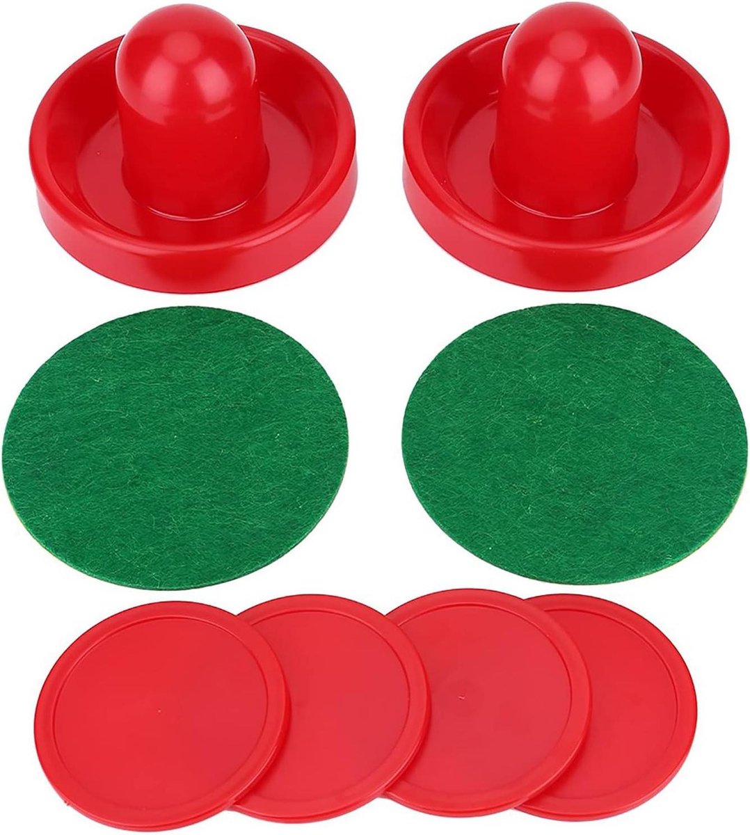 Air Hockey Pucks - Tafelhockey Accessoires - Spel Spelen - Duurzaam Plastic Materiaal - Large 96mm - Rood