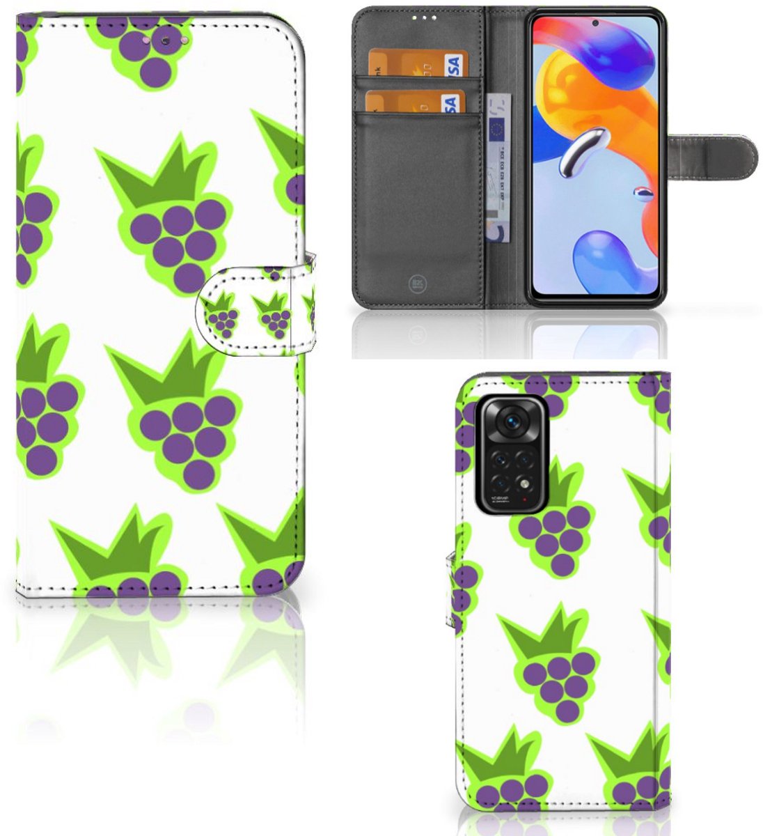 Xiaomi Redmi Note 11 Pro 5G/4G Book Cover Druiven