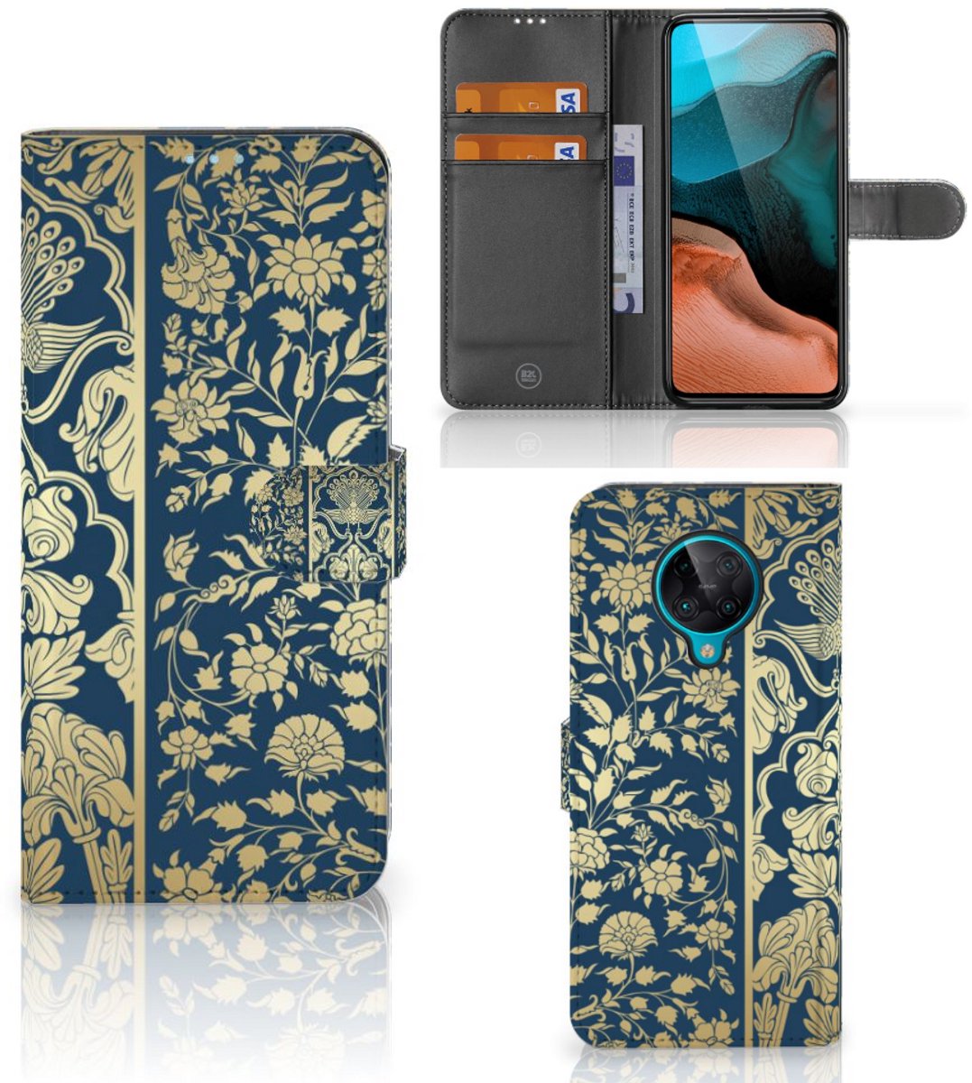 Xiaomi Poco F2 Pro Hoesje Beige Flowers