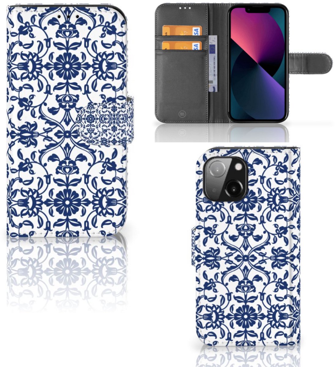 iPhone 13 Mini Hoesje Flower Blue