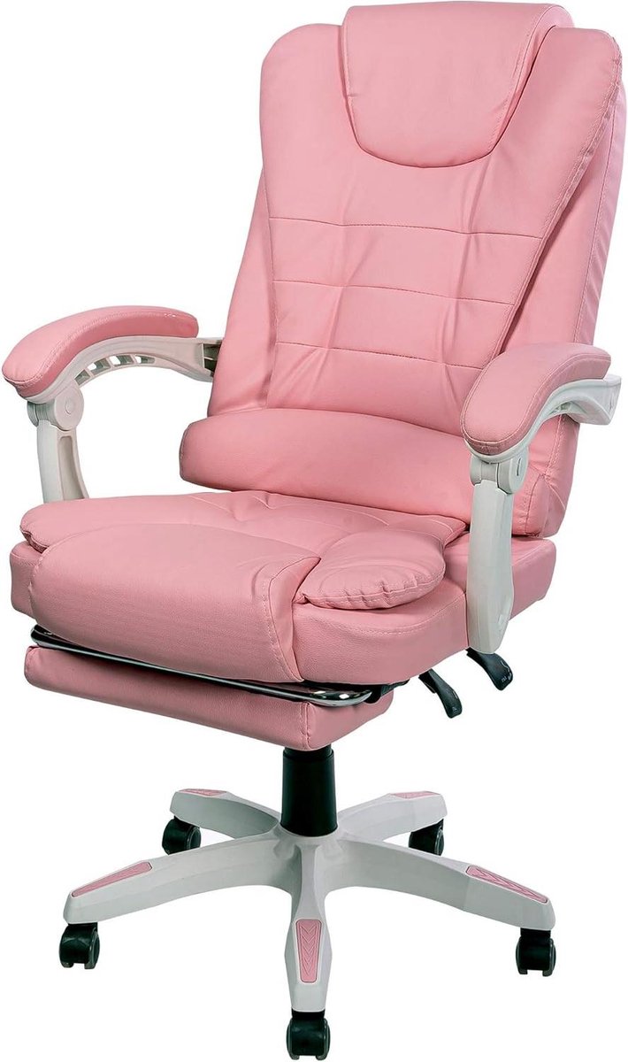 Bureaustoel, roze, breed