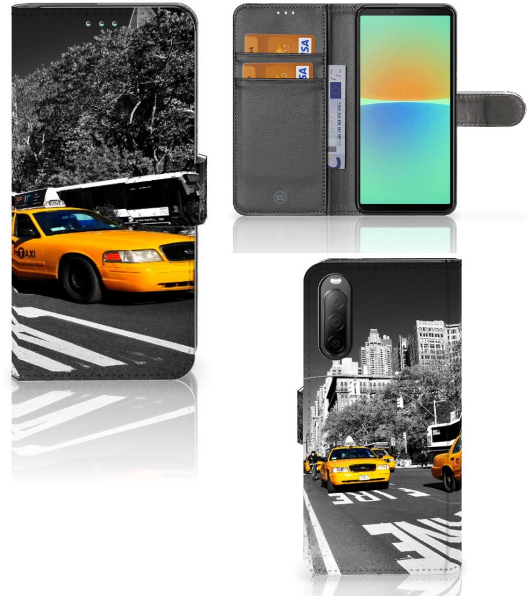 Sony Xperia 10 IV Flip Cover New York Taxi