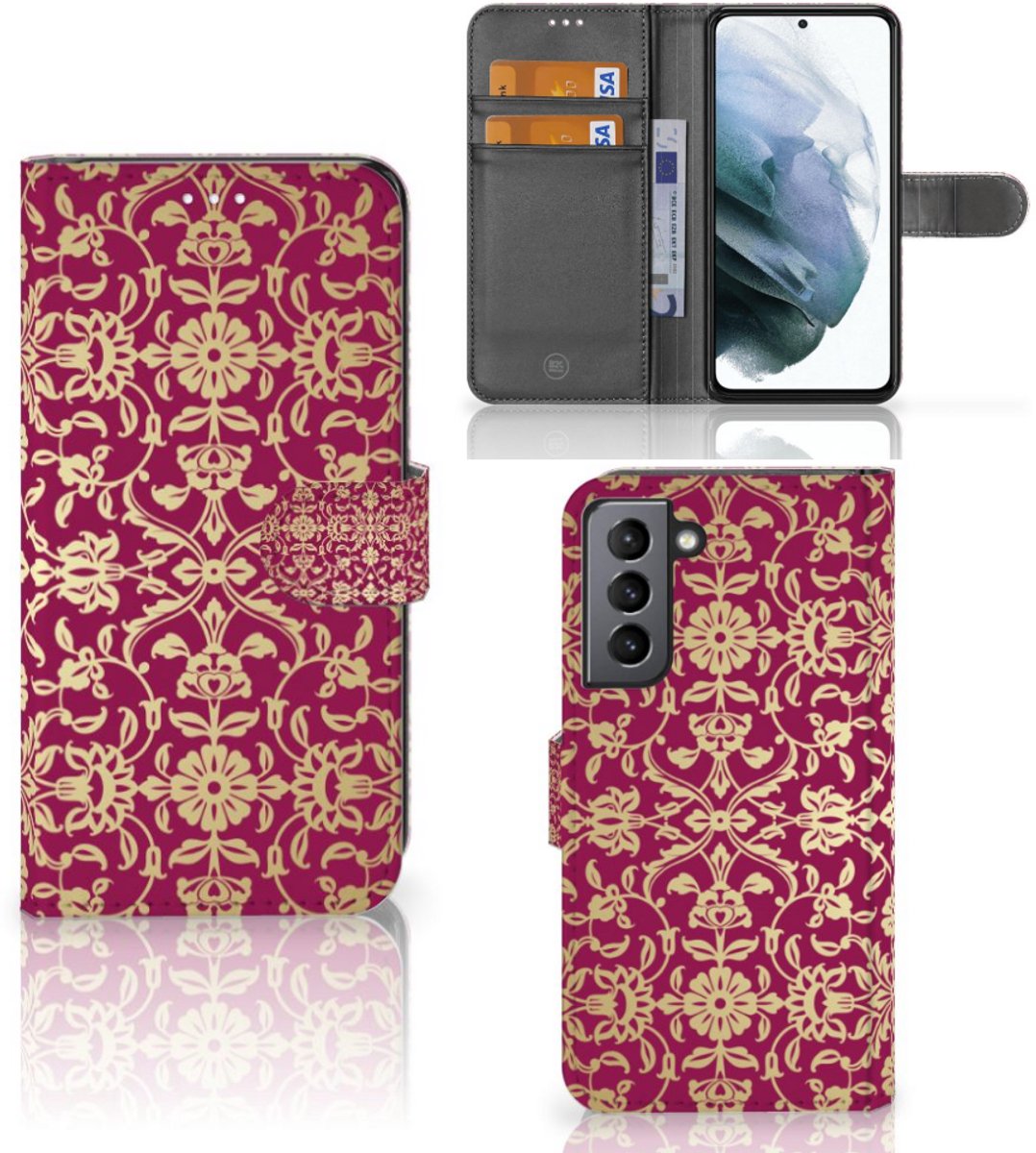 Wallet Case Samsung Galaxy S21 FE Barok Pink