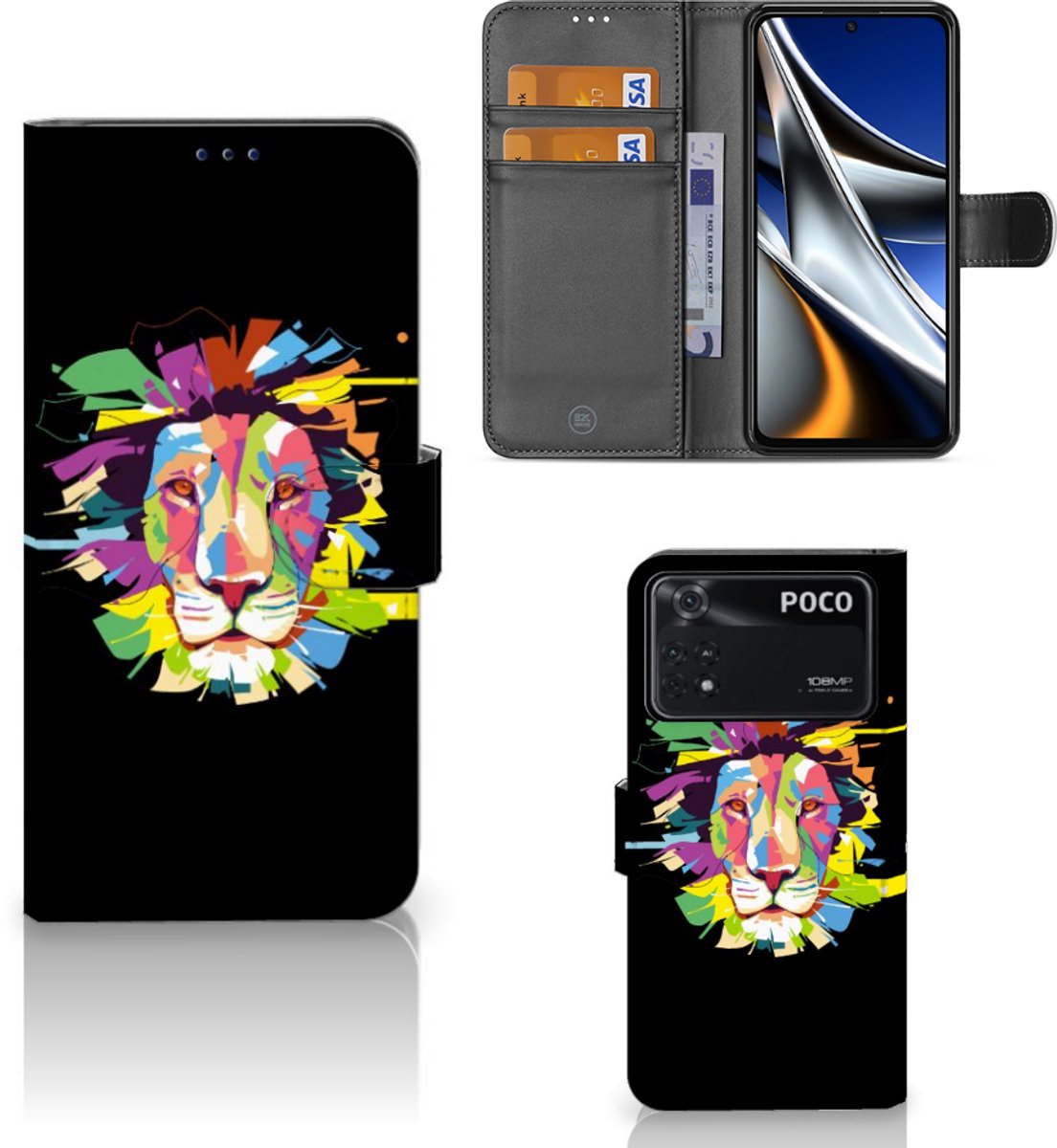 Xiaomi Poco X4 Pro 5G Leuk Hoesje Lion Color
