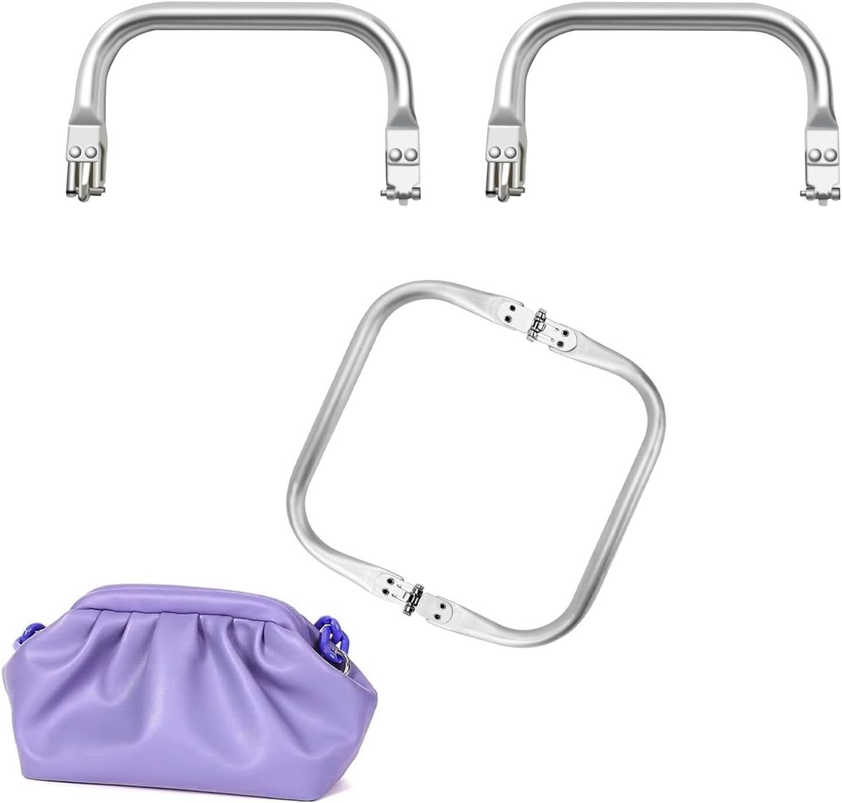 Set van 2 U-vormige Aluminium Pocket Klemmen, Sluiting voor Clutch Tassen, DIY Accessoires voor Handtassen en Portemonnees