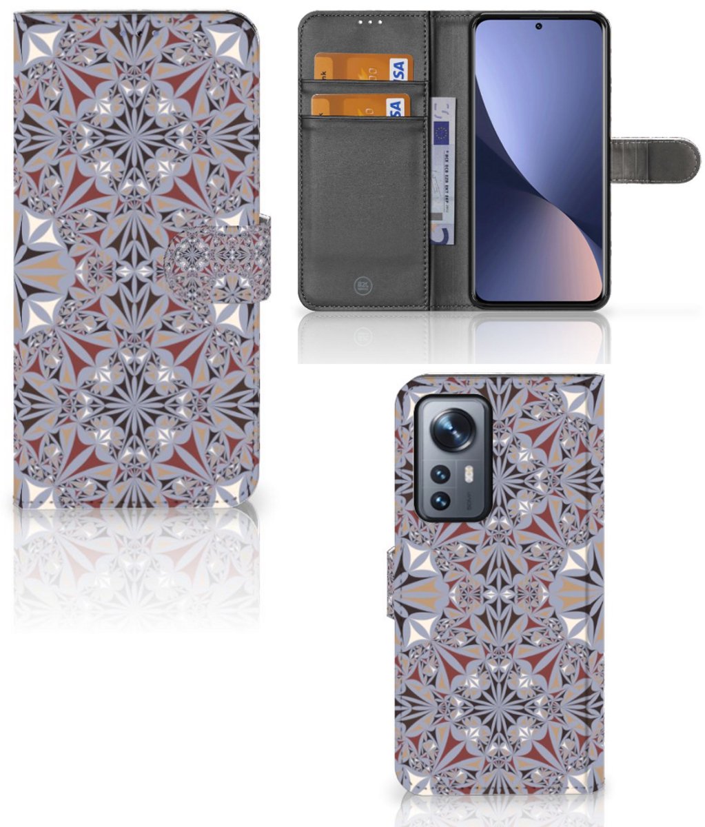 Xiaomi 12 Pro Bookcase Flower Tiles
