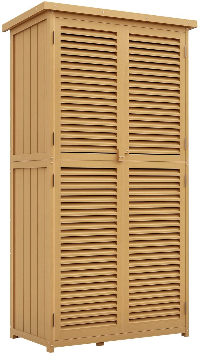 Tuinkast - Gereedschapskast - Opbergkast - Gereedschapsschuur - Met Asfaltdak - Houten Tuinkast - 79 x 42 x 160 cm